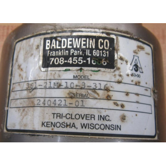Tri-Clover 361-21M-10M-3-316 Actuator 36121M10M3316 - Used