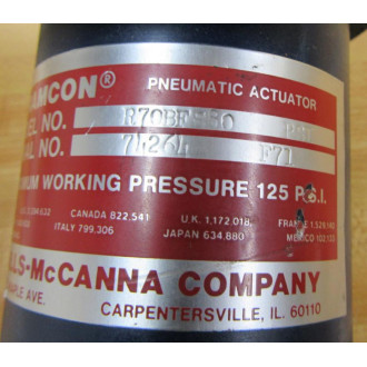 Ramcon R70BFS80 Pneumatic Actuator - New No Box
