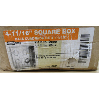 Hubbell Raco 259 Junction Box (Pack of 25)