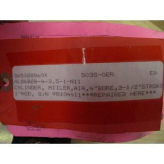 Miller AL86B2B-4-3.5-1-N11 Air Cylinder AL86B2B - Refurbished