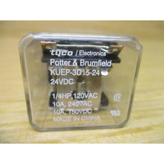 Potter & Brumfield KUEP-3D15-24VDC Relay KUEP-3D15-24V DC - Used