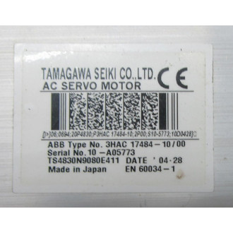 Tamagawa Seiki 3HAC-17484-1000 AC Servo Motor 3HAC174841000 - Used
