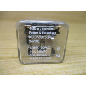 Potter & Brumfield KUEP-3D15-24V DC Relay KUEP-3D15-24VDC - New No Box