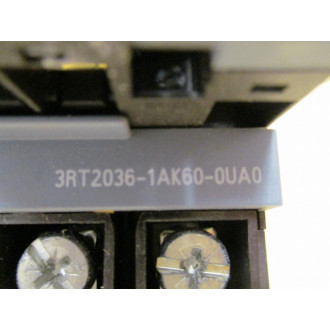 Siemens 3RT2036-1AK60-0UA0 Sirius Contactor Cracked - New No Box