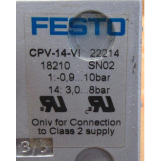 Festo 18210 Pneumatic Manifold CPV14VI - Used