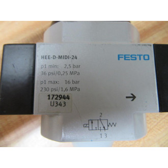 Festo HEE-D-MIDI-24 Shut-Off Valve HEEDMIDI24 - New No Box