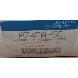 Johnson Controls P74FA-5C Differential Pressure Control P74FA5C WO Bracket