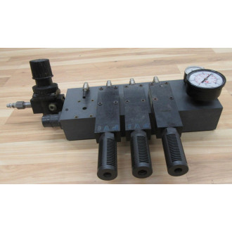 Pneumatic Vacuum Innovations D200-H06-60PSI Manifold Regulator Block - Used