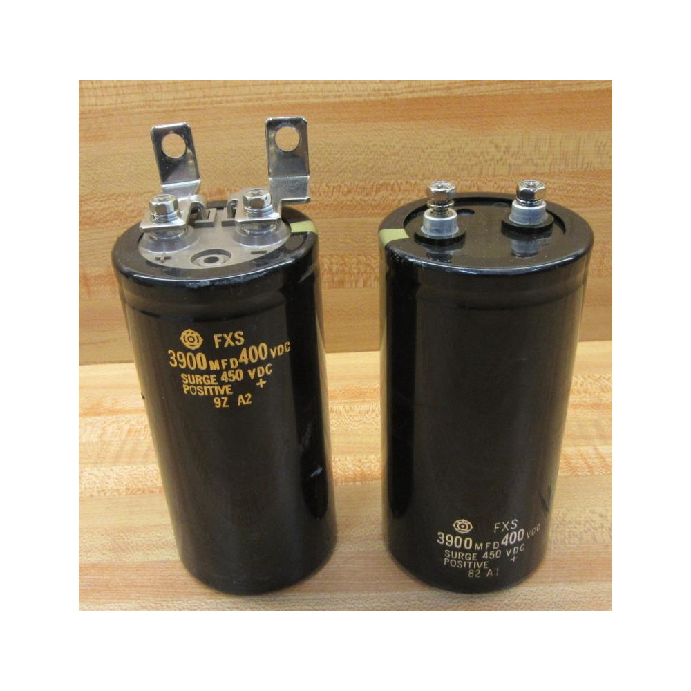 Hitachi FXS Capacitor 3900MFD 400VDC (Pack of 2) - Used