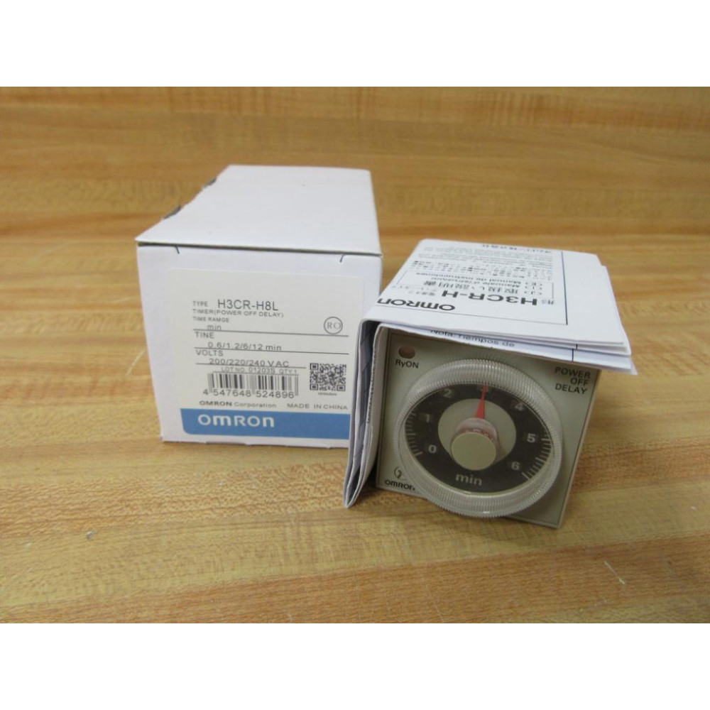 Omron H3CR-H8L Timer 200220240VAC 0.05min-12min