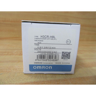 Omron H3CR-H8L Timer 200220240VAC 0.05min-12min