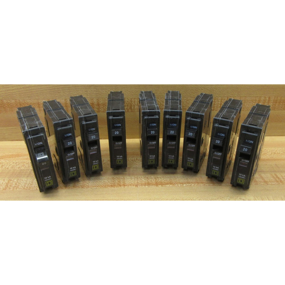 Square D QO-120 Circuit Breaker (Pack of 9) - Used