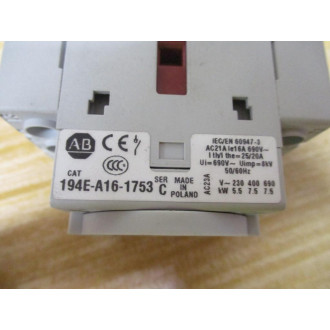 Allen Bradley 194E-A16-1753 Load Switch 194EA161753 - New No Box