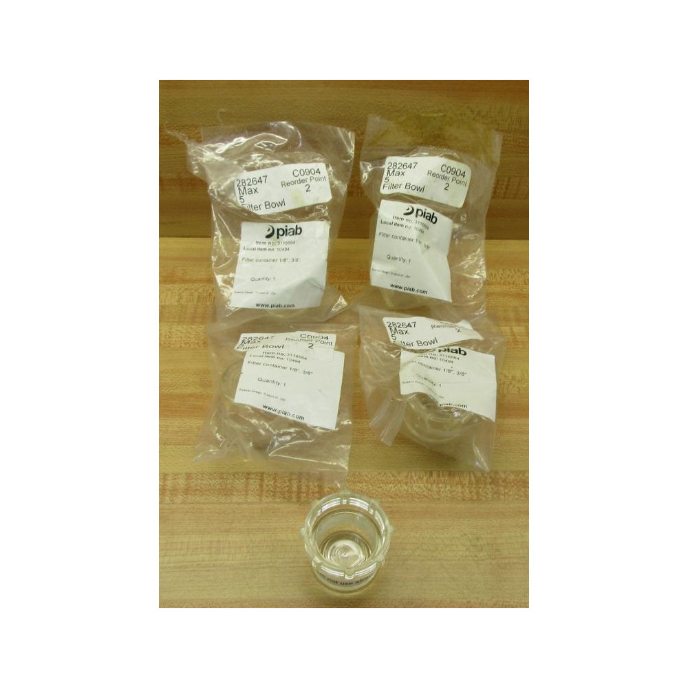 Piab 3116664 Filter Bowl 10494 (Pack of 5) - New No Box