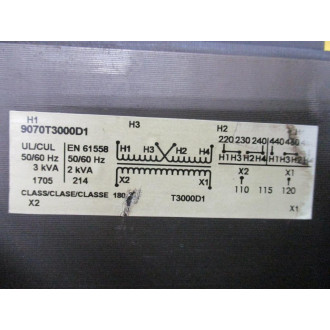 Schneider Eletric 9070T3000D1 Square D Transformer - New No Box
