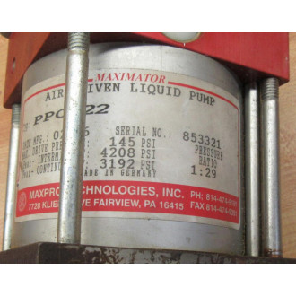 Maxpro Technologies PPO-22 Pump PPO22 - Used