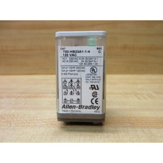 Allen Bradley 700-HB33A1-1-4-120VAC Relay 700-HB33A1-1-4-120V AC Series C - New No Box