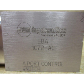 Sun Hydraulics EBA 1C72-AC Hydraulic Manifold 1C72-AC - New No Box
