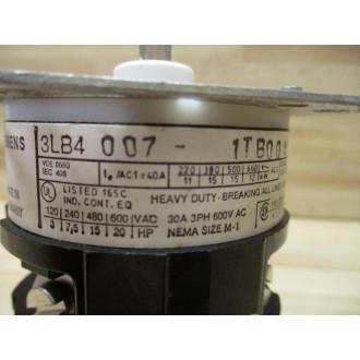Siemens 3LB4 007-1TB00 Heavy Duty Rotary Switch 3LB4 - New No Box