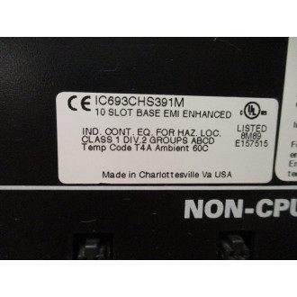 Fanuc IC693CHS391M Programmable Controller Base - Used