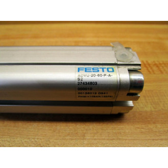 Festo ADVU-20-60-P-A-S2 Cylinder ADVU2060PAS2 - Used
