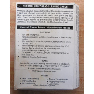 Quality Cleaning Products 218007 Thermal Print Head Cleaner (Pack of 25)