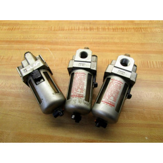 SMC AL30-N03-3Z Pneumatic Lubricator AL30N033Z (Pack of 3) - Used