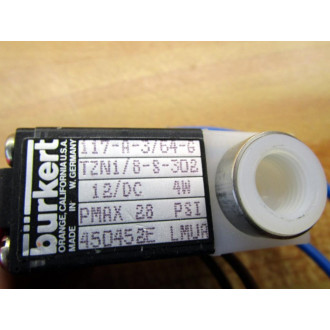 Burkert 117-A-364-G Solenoid Valve TZN18-S-308 - New No Box