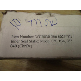 Waukesha Cherry-Burrell WCB030-306-002FTC1 Inner Seal Static 30-306-002
