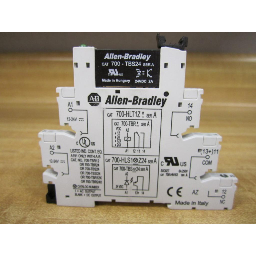 Allen Bradley 700-HLT1Z24 Block Relay 700-TBS24 Series A - New No Box