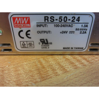 Mean Well RS-50-24 Open Switching Power Supply RS5024 - Used