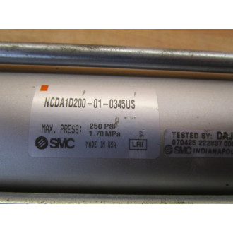 SMC NCDA1D200-01-0345US Cylinder NCDA1D200010345US - New No Box