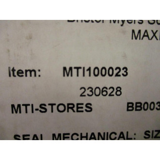 Bristol Meyers 230628 Mechanical Seal Kit 10M CCVS