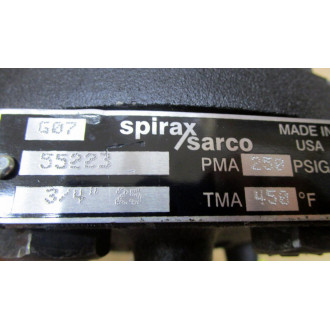 Spirax Sarco 55223 Pressure Regulator Valve 34" G07 - Used