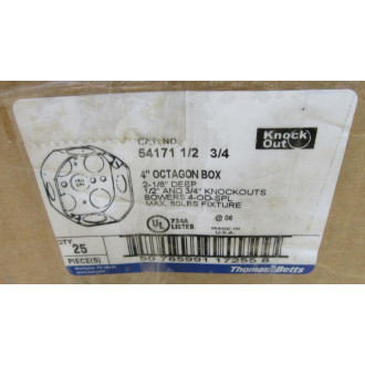 Thomas And Betts 54171-12-34 Octagon Box (Pack of 25)