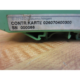 Sick Stegmann 026070400300 Controller Card - Used