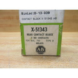 Allen Bradley X-51343 Rear Contact Block X51343