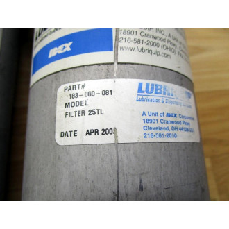 Lubriquip 183-000-081 Trabon Dual Filter 25TL - New No Box