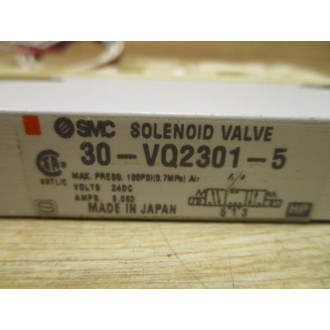 SMC 30-VQ2301-5 Plug-In Solenoid Valve 30VQ23015 - Used