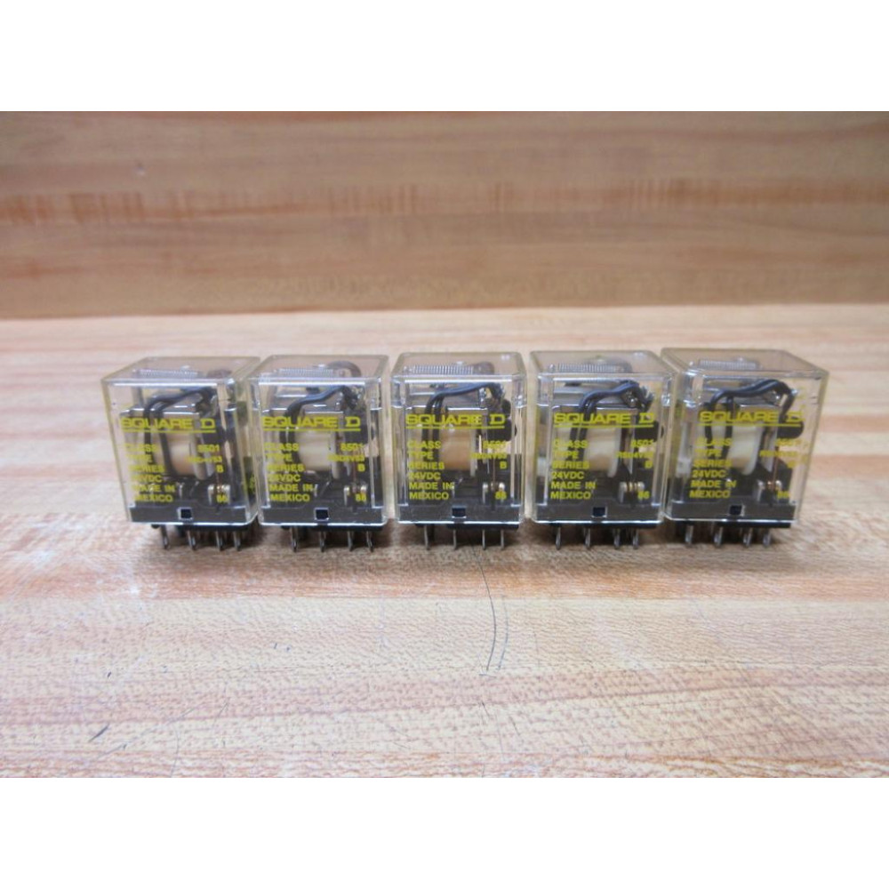 Square D 8501-RSD4V53 Relay 8501RSD4V53 Series B (Pack of 5) - Used