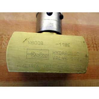 Parker N800B Needle Valve - New No Box