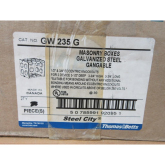 Thomas & BettsSteel City GW 235 G Masonry Box GW235G (Pack of 8)