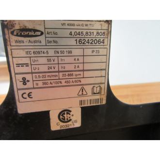 Fronius 4,045,831,808 VR 4000 Welder Wire Feeder - Used