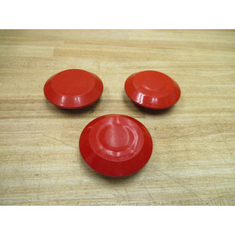Allen Bradley 800T-N208A Jumbo Red Cap Pushbutton 800TN208A (Pack of 3) - Used
