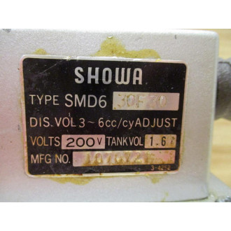 Showa SMD6 30F30 Lubrication System SMD630F30 WO Plastic Cover - Used