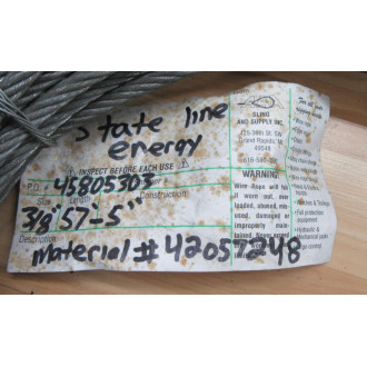 AAA Sling And Supply 42057248 Steel Cable Assembly 57' (Pack of 2) - New No Box