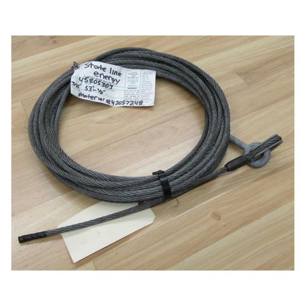 AAA Sling And Supply 42057248 Steel Cable Assembly 53' - New No Box