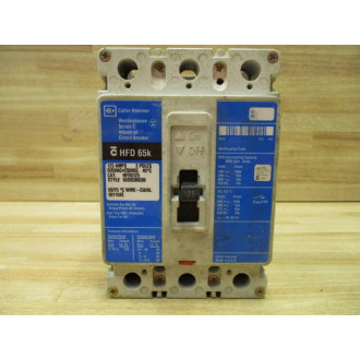 Cutler Hammer-Westinghouse HFD3125 125A Industrial Circuit Breaker Series C - Used