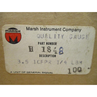 Marsh Instrument H 1848 Pressure Gauge H1848