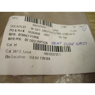 Bonney Forge 36-12X1 Sockolet 3612X1